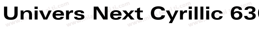 Univers Next Cyrillic 630 Bold字体转换